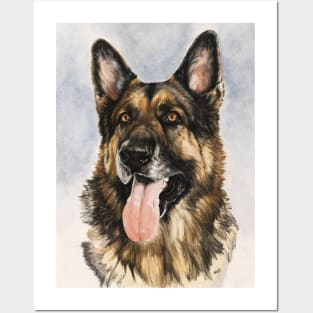 German Shepherd Posters and Art